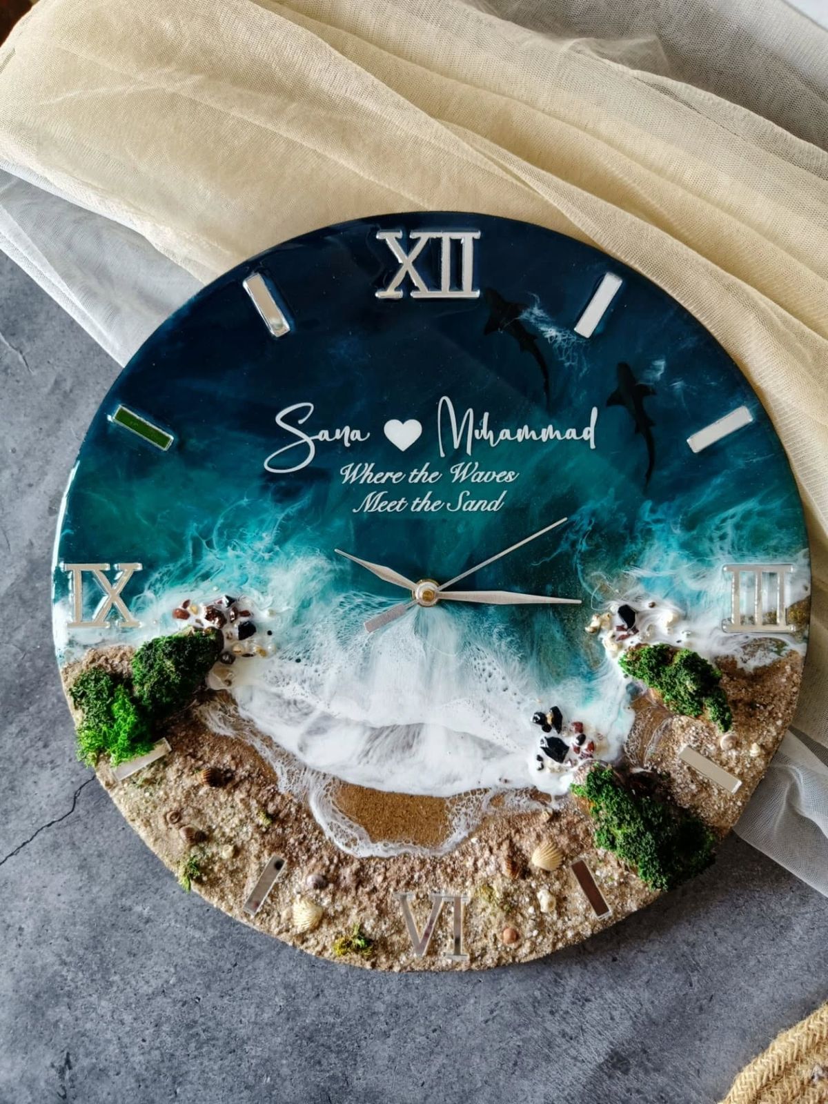 Ocean Resin Clock